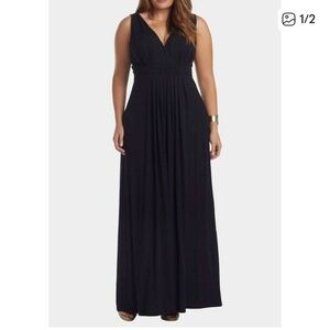 Tart Black Maxi Dress Vneck Size Medium